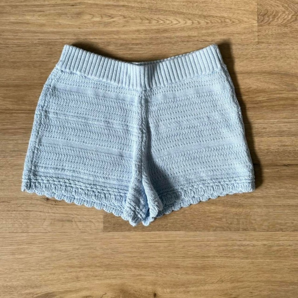 Abercrombie Blue Crochet Shorts